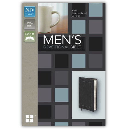 NIV, Men’s Devotional Bible, Compact, Leathersoft, Black